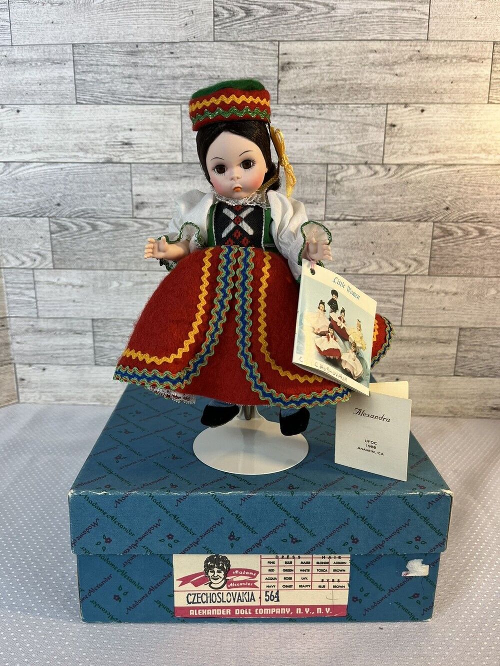 Vintage Madame Alexander 8" International Doll CZECHOSLOVAKIA #564 Box Hand Tag